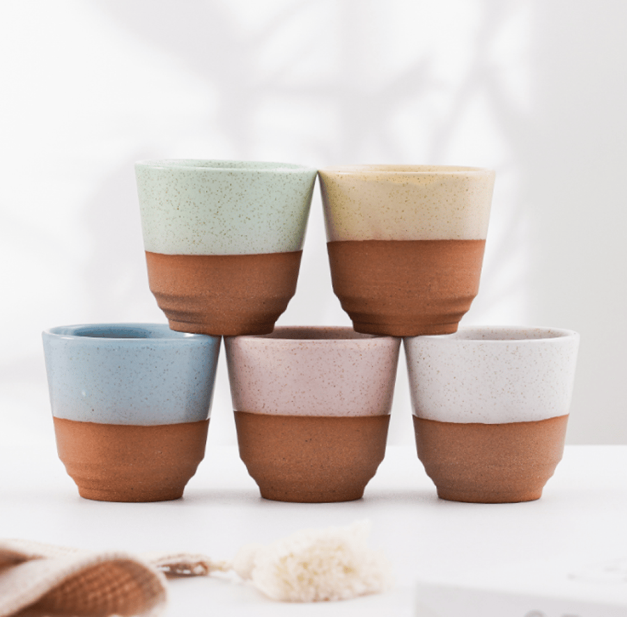 كوب سيراميك بقاعدة طينية - 120 مل | CUP CERAMIC