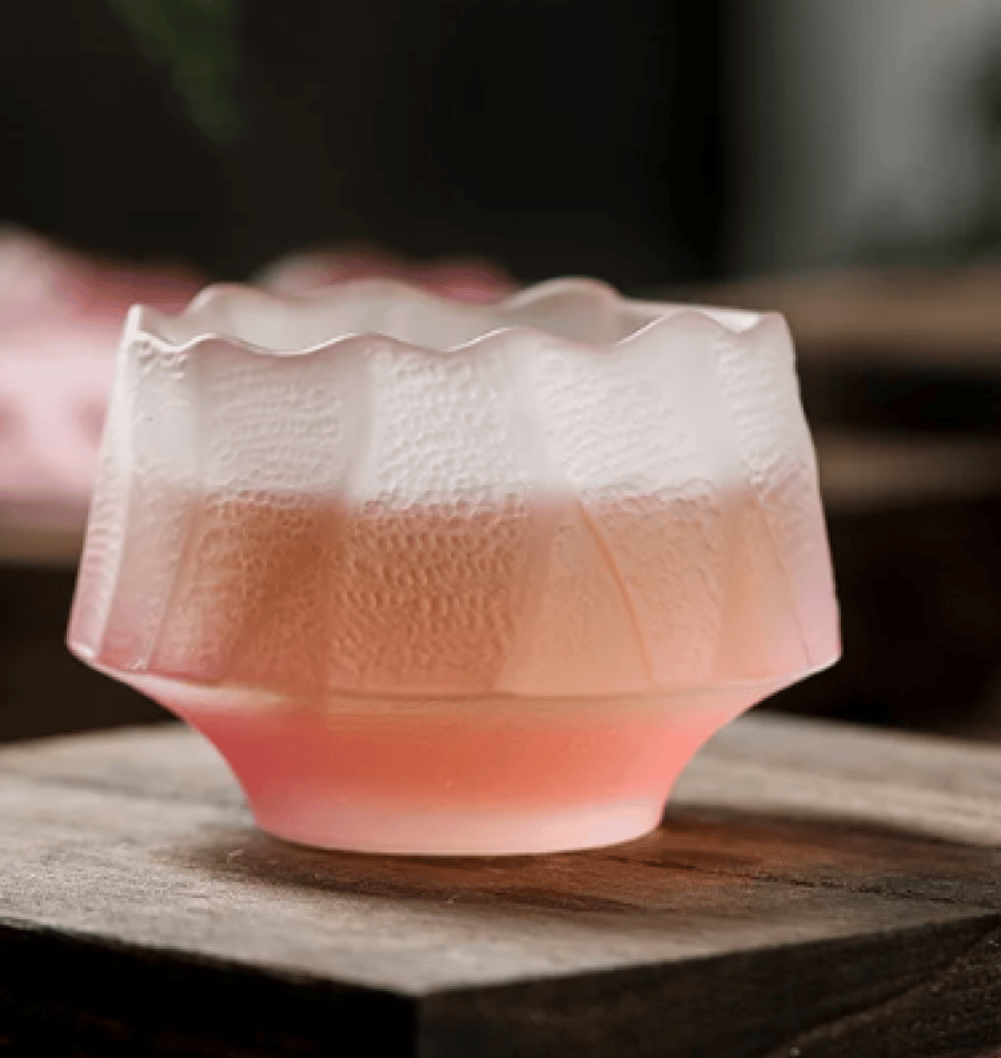 كوب زجاجي مع صحن 55 مل - الوان متعددة | Glass CUP