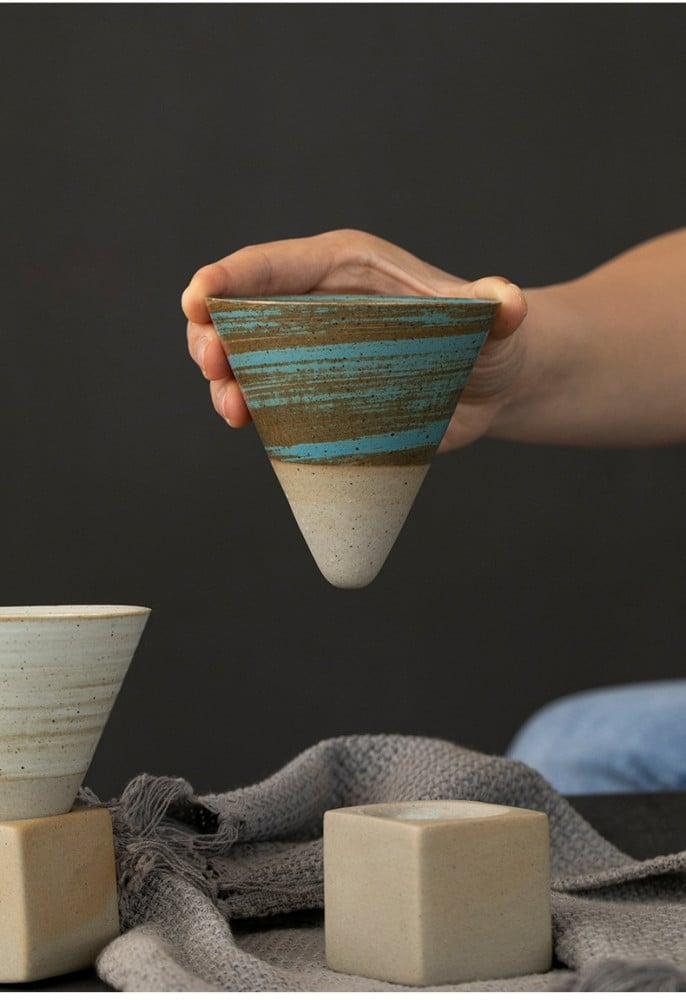 كوب مخروطي مع قاعدة - الوان متعددة | CUP CERAMIC