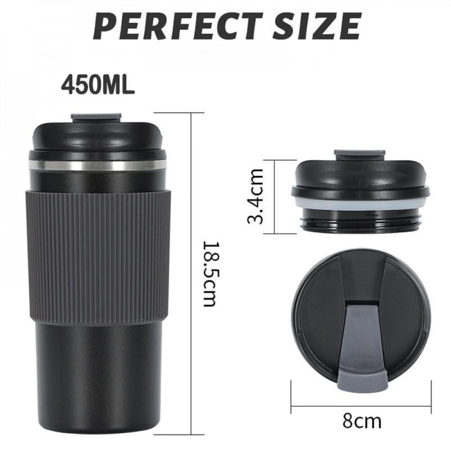 كوب قهوة حافظ للحرارة مع ربل - 12 اونص |  12oz
