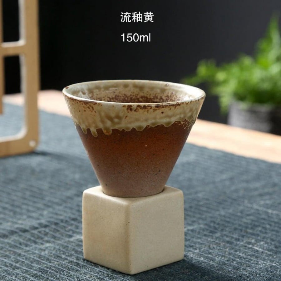 كوب مخروطي مع قاعدة - الوان متعددة | CUP CERAMIC