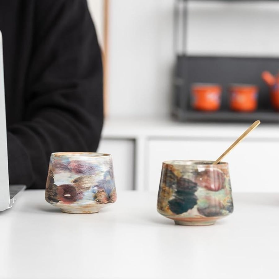 كوب سيراميك صخري ملون - خيارات متعددة | CERAMIC CUP