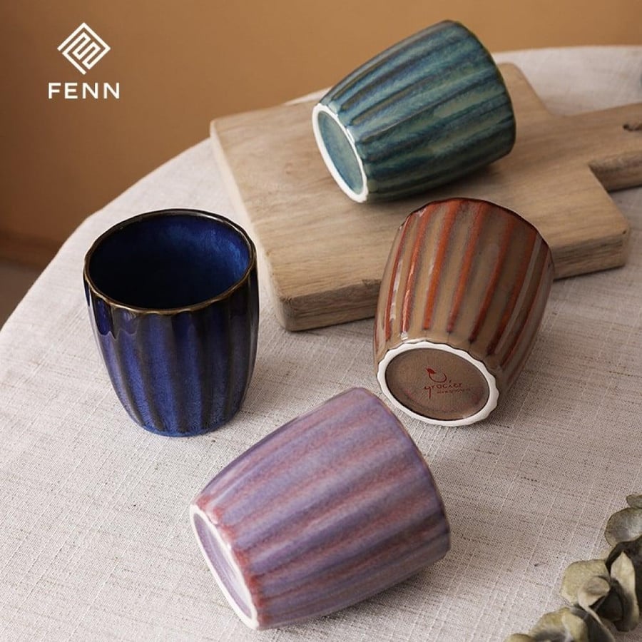 كوب سانسا مخطط 180 مل - 4 الوان | CUP CERAMIC