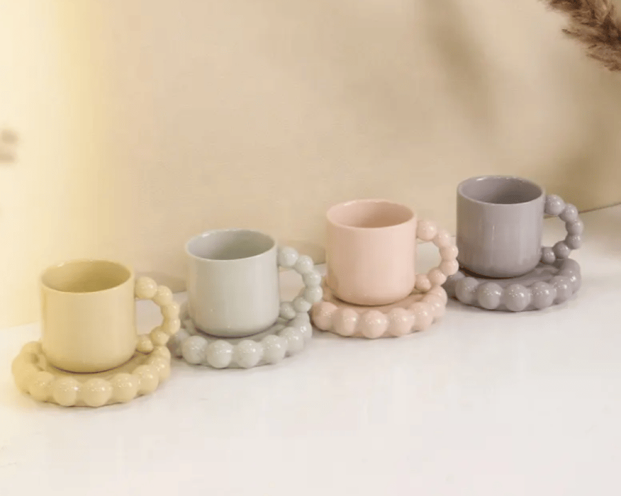 كوب حبات اللؤلؤ - الوان مختلفة | CERAMIC CUP