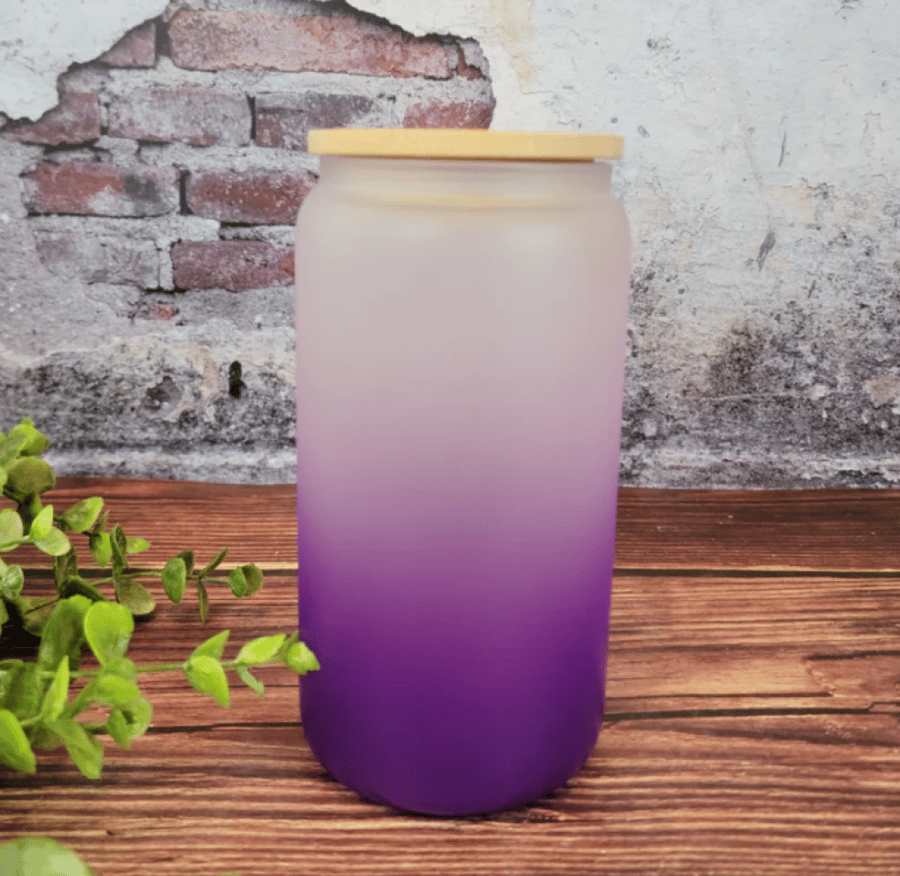 كوب زجاج مع غطاء خشبي و مزاز | Cup Glass