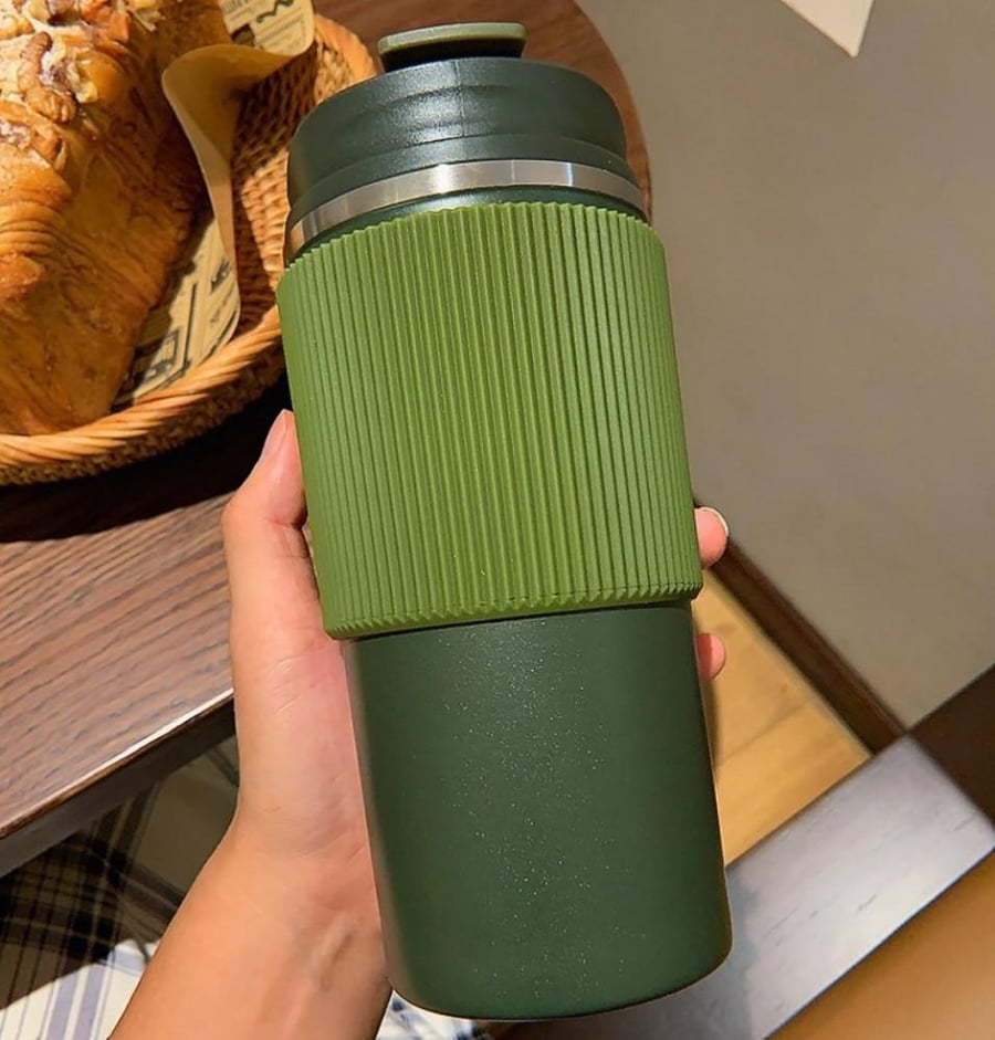 كوب قهوة حافظ للحرارة مع ربل - 12 اونص |  12oz