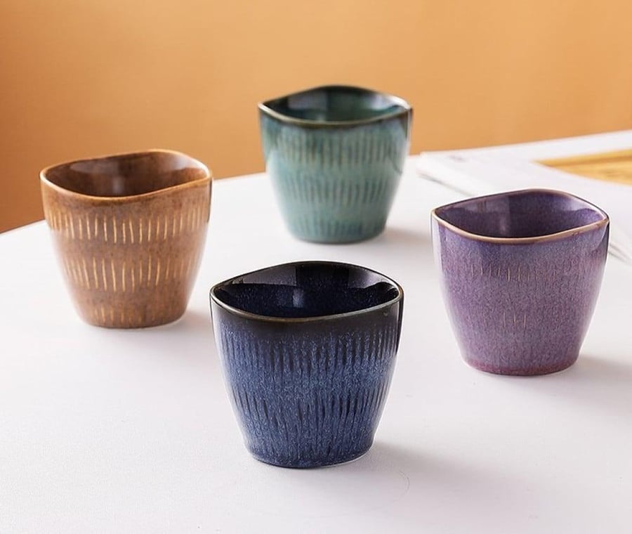 كوب سانسا المائل 170 مل - 4 الوان | CUP CERAMIC
