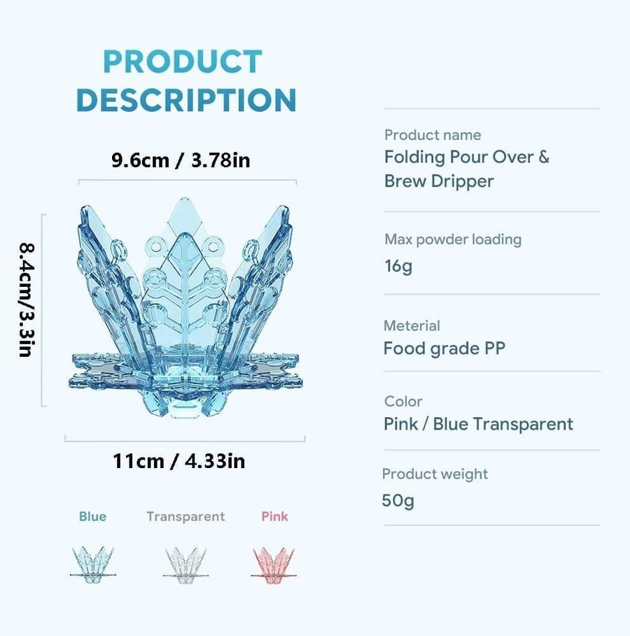 قمع التقطير الثلجي - قابل للفك | V60 Dripper