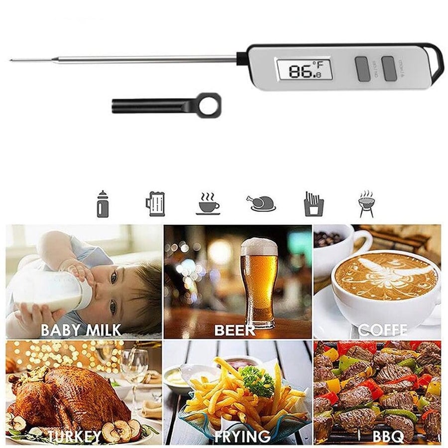 مقياس حرارة الحليب - ثيرمومتر ديجتال برتقالي | Thermometer Digital