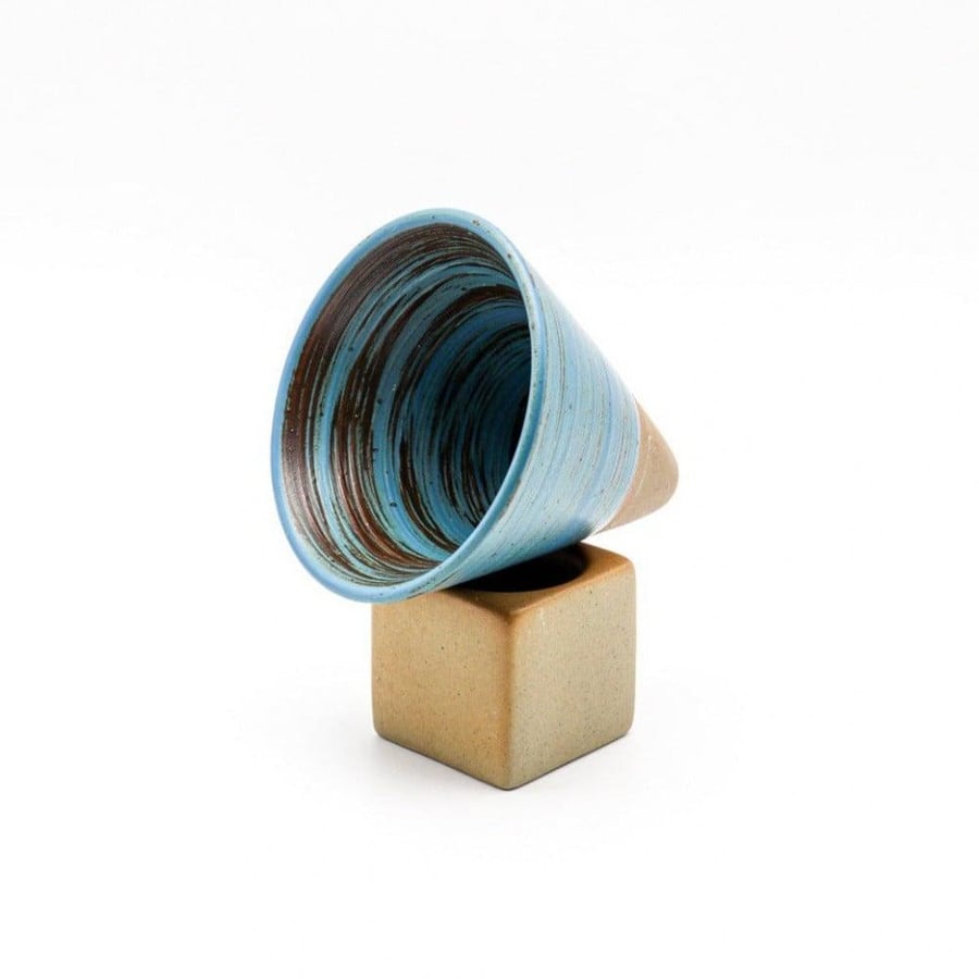 كوب مخروطي مع قاعدة - الوان متعددة | CUP CERAMIC