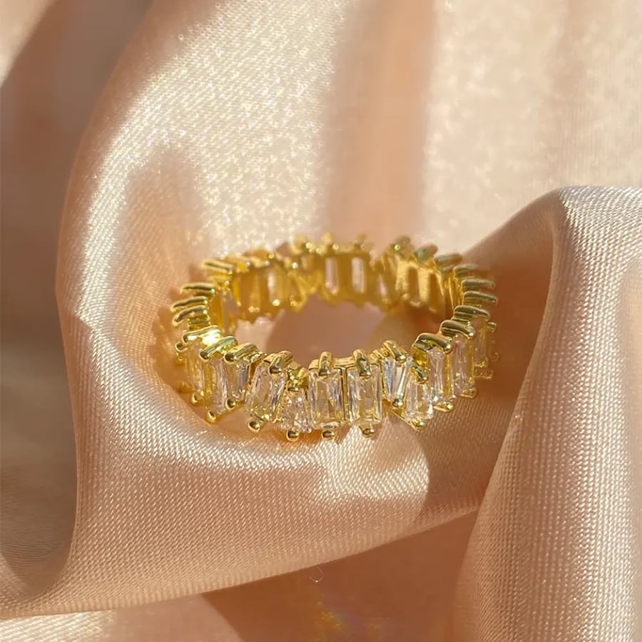 خاتم رغيف فرنسي 18K ذهبي كلاسيك