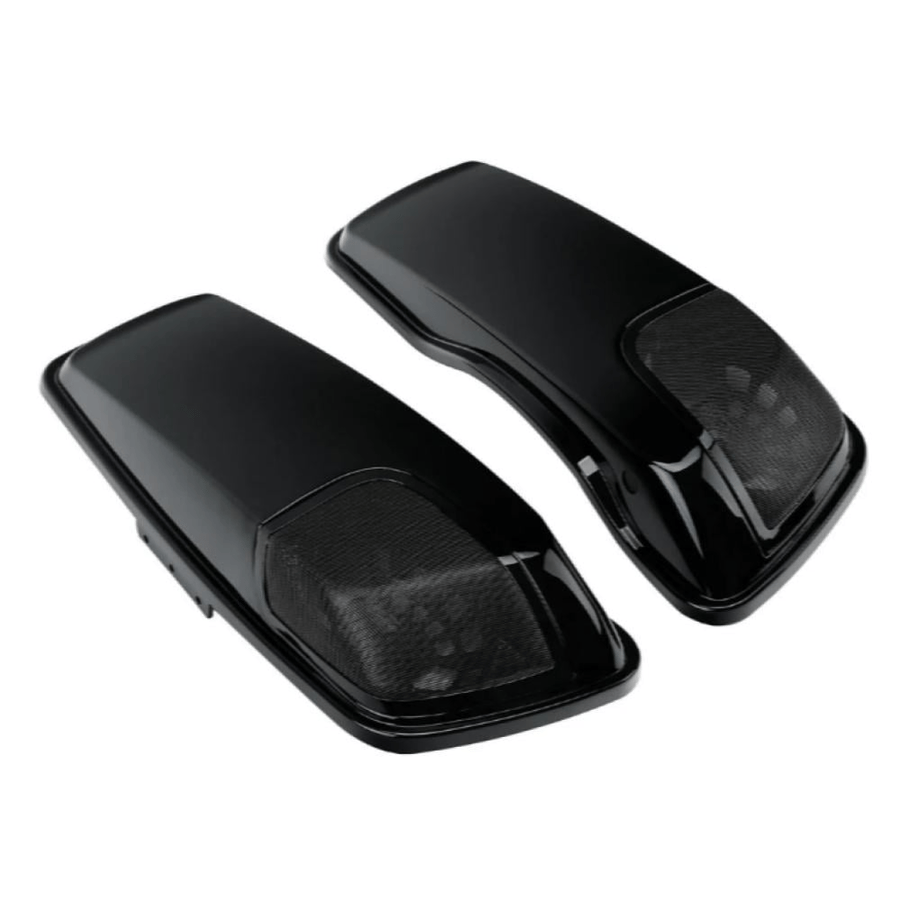 Saddlebag Lids Type:Single 5x7 Speaker lids No Speakers Painted Gloss Black أغطية حقائب جانبية طراز CVO مع فتحات سبيكر لدراجات تورينق 2014-2024