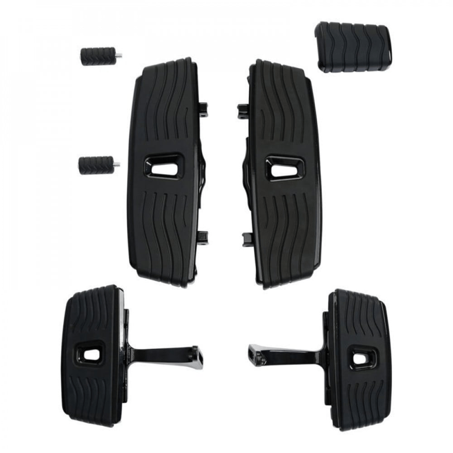 Complete Footboard & Shifter Peg Kit (Touring 93-21) | طقم ألواح قدم (فوت بورد) مع مسمار تعشيق باللون الأسود
