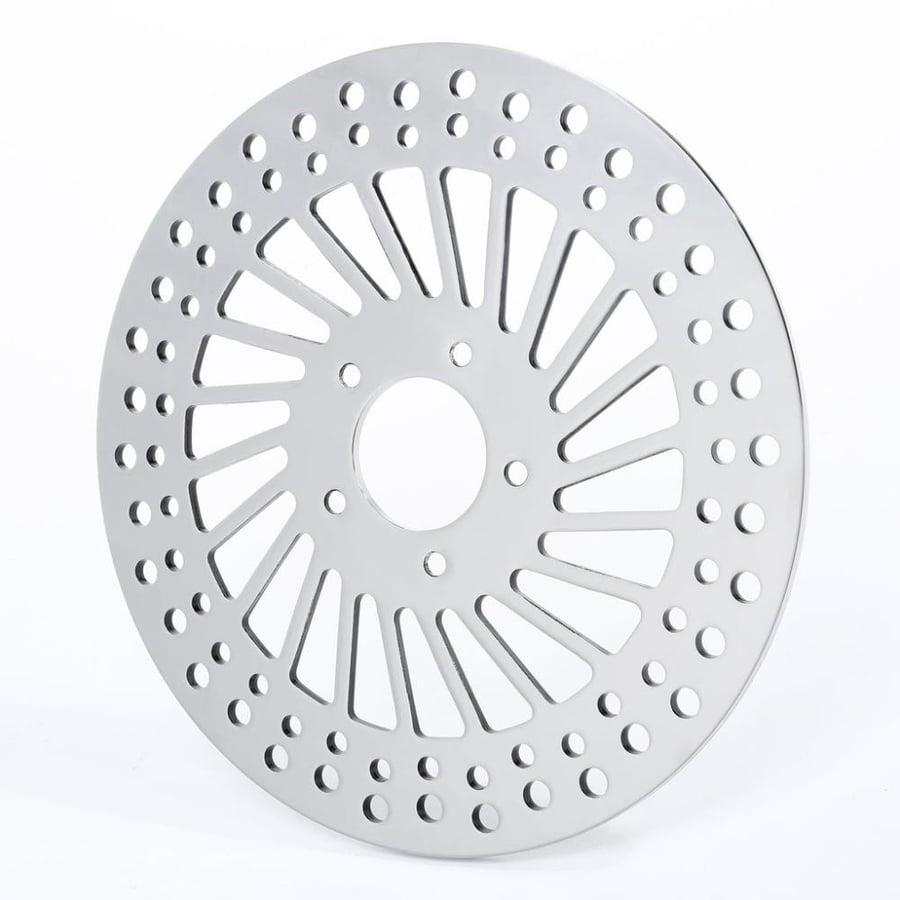 TCMT 11.5" Front Left Brake Rotor Fit For Harley Touring Dyna Softail Sportster هوب أمامي لون كروم لدراجات هارلي تورينق سوفتيل داينا سبوستر