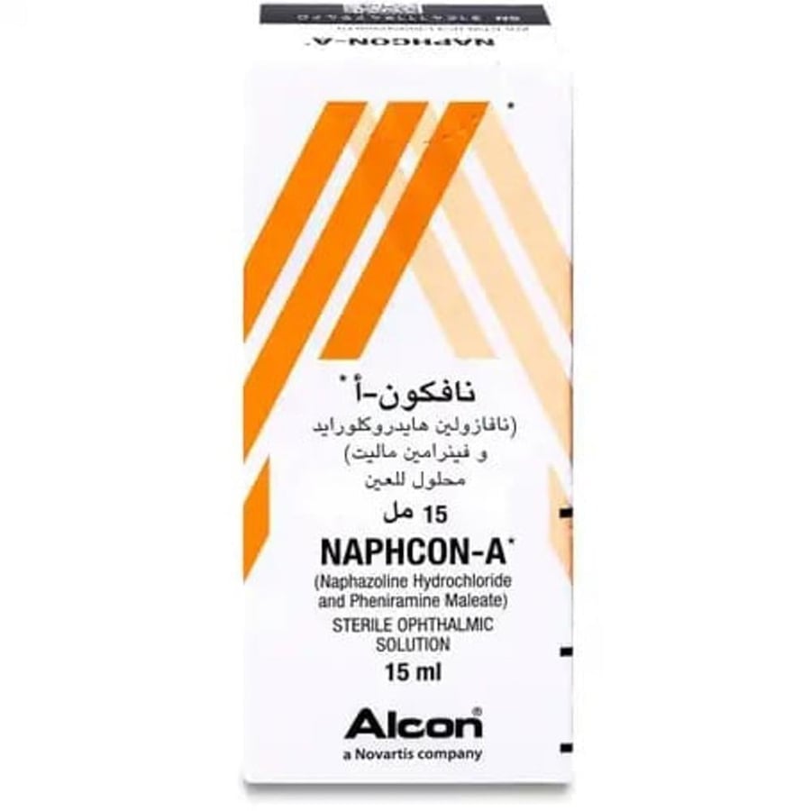 قطرة عين Naphcon A Eye Drop نافازولين فينيرامين 15 مل