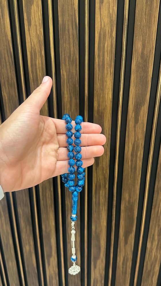 سبحه بكلايت مخلوط ازرق