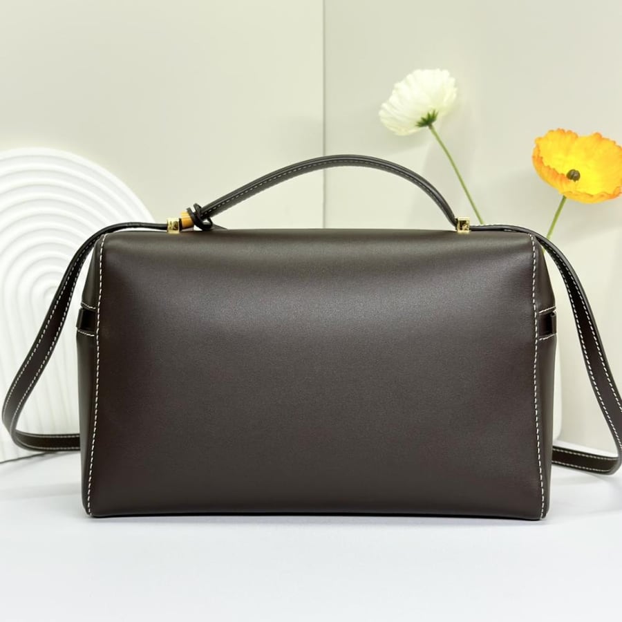 Loro Piana Extra Smooth Leather Top Handle Bag