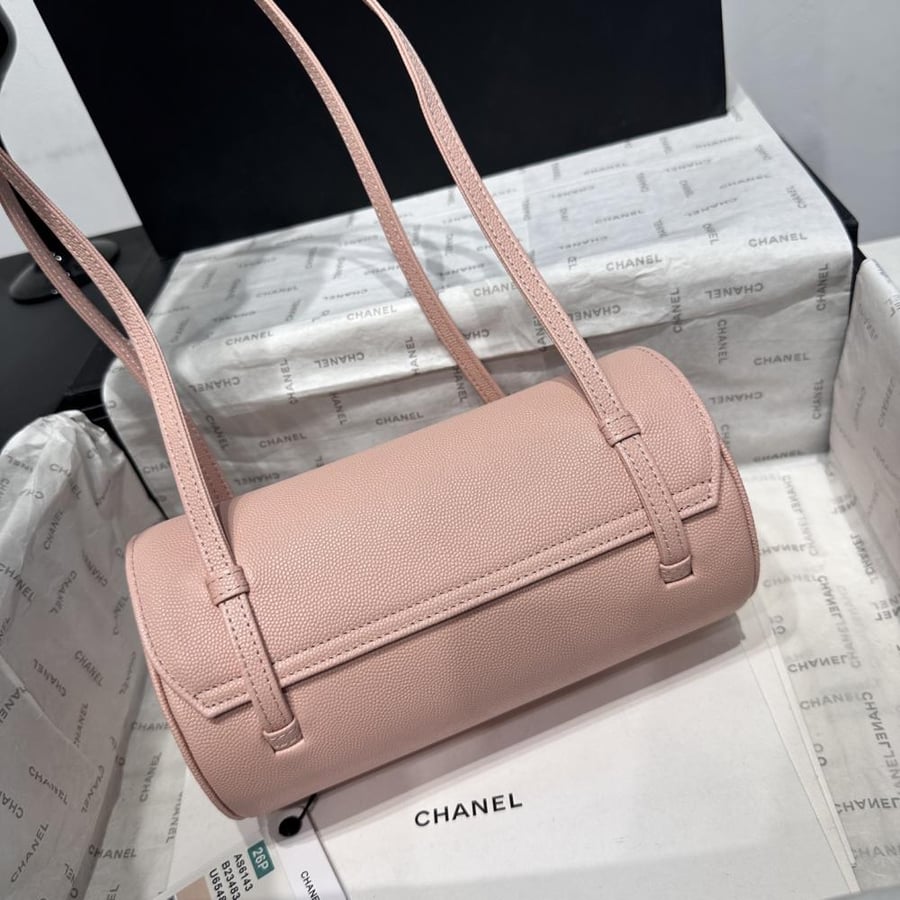 Chanel Grained Leather Cylindrical Bag