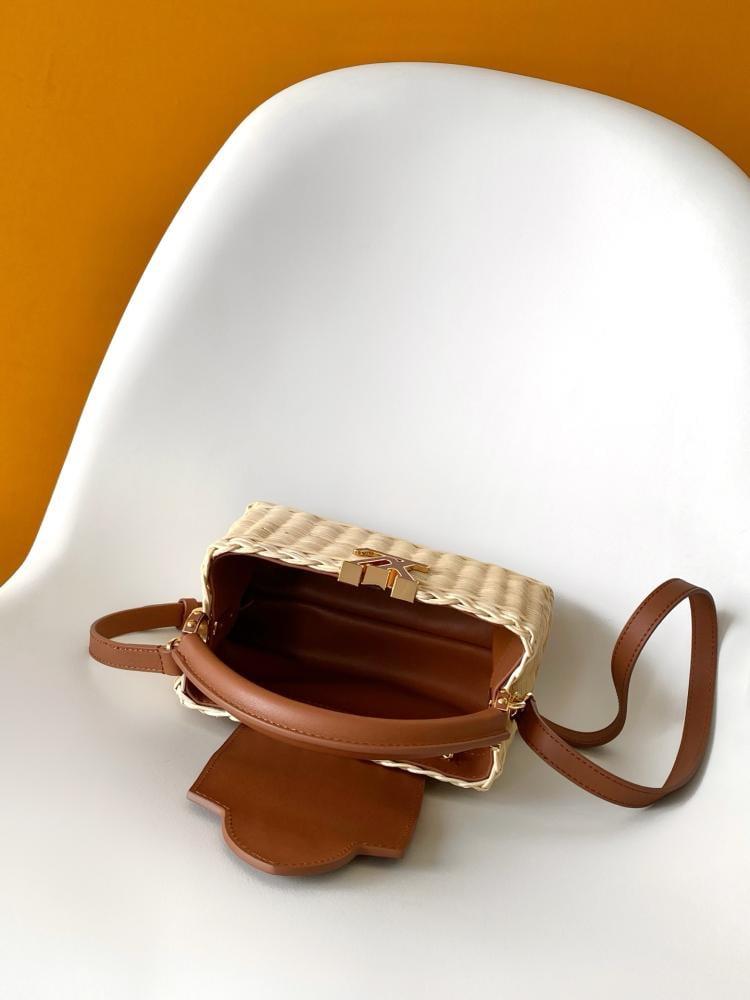Louis Vuitton Capucines Wicker  Leather Bag