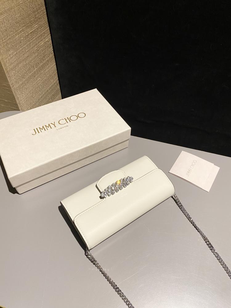 Jimmy Choo Crystal Embellished Clutch Wallet on Chain