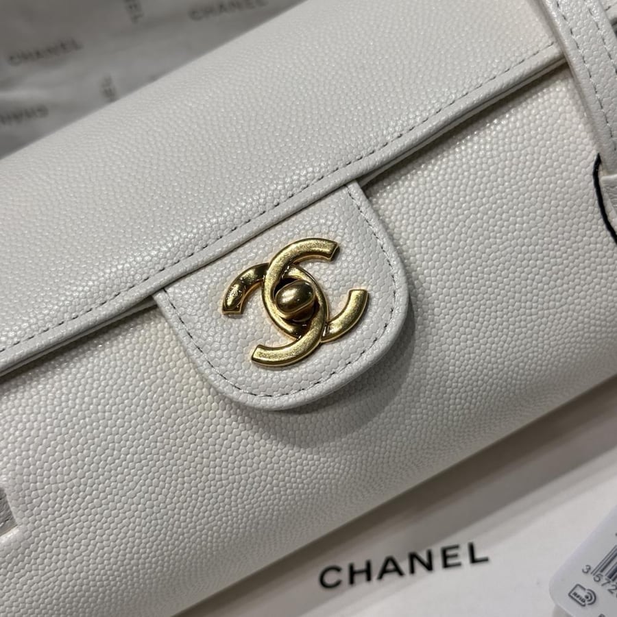 Chanel Grained Leather Cylindrical Bag
