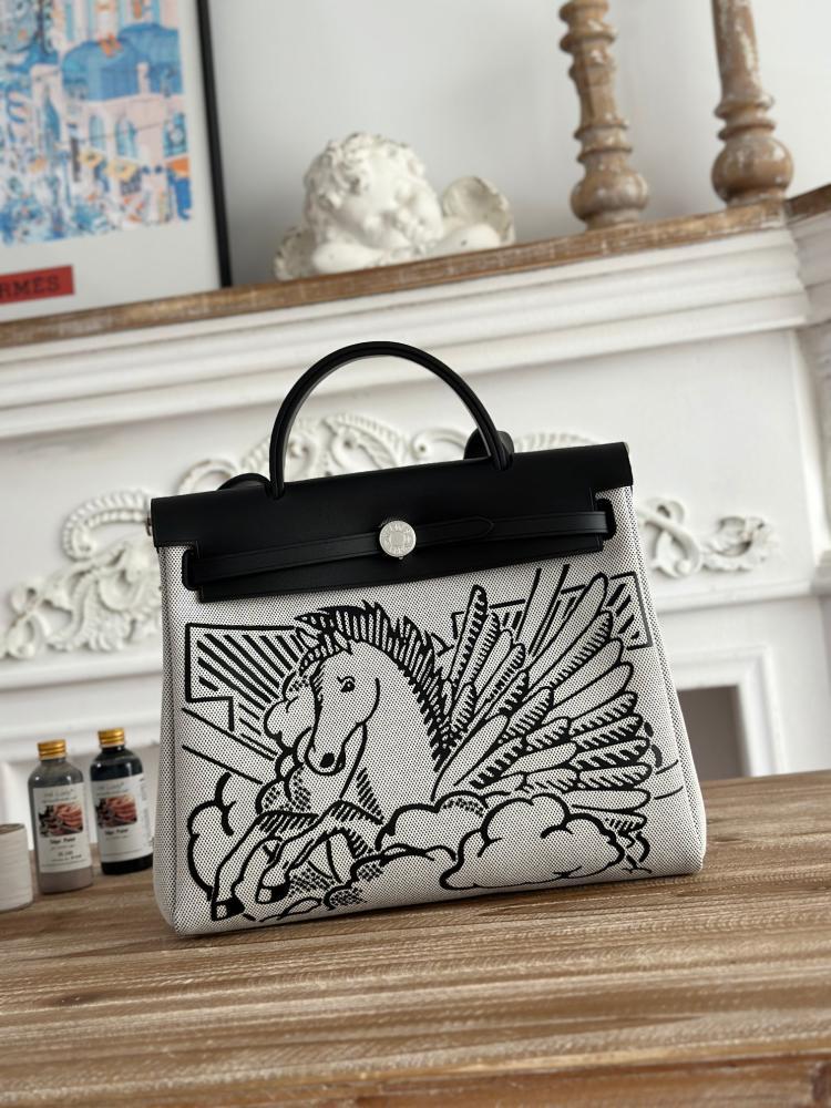 Hermes Herbag Zip 31 (Printed & Patterned Canvas Edition)