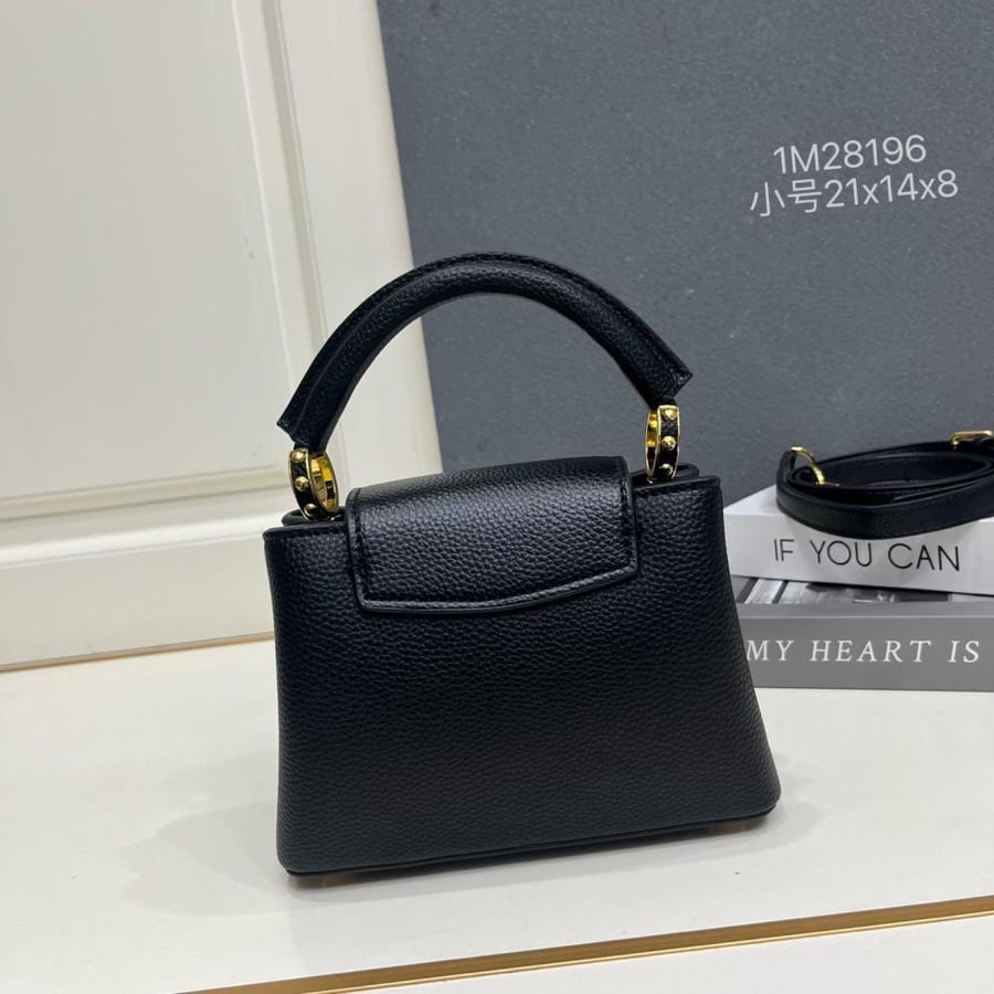 Louis Vuitton Capucines Mini Leather Bag with Charms Chain