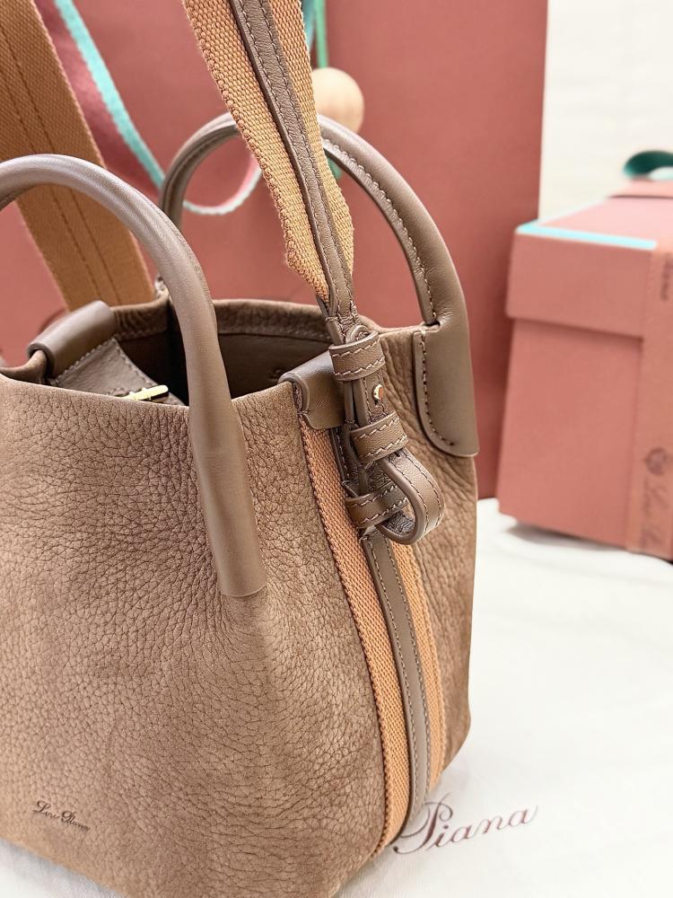 Loro Piana Micro Bale Bag in Textured Leather