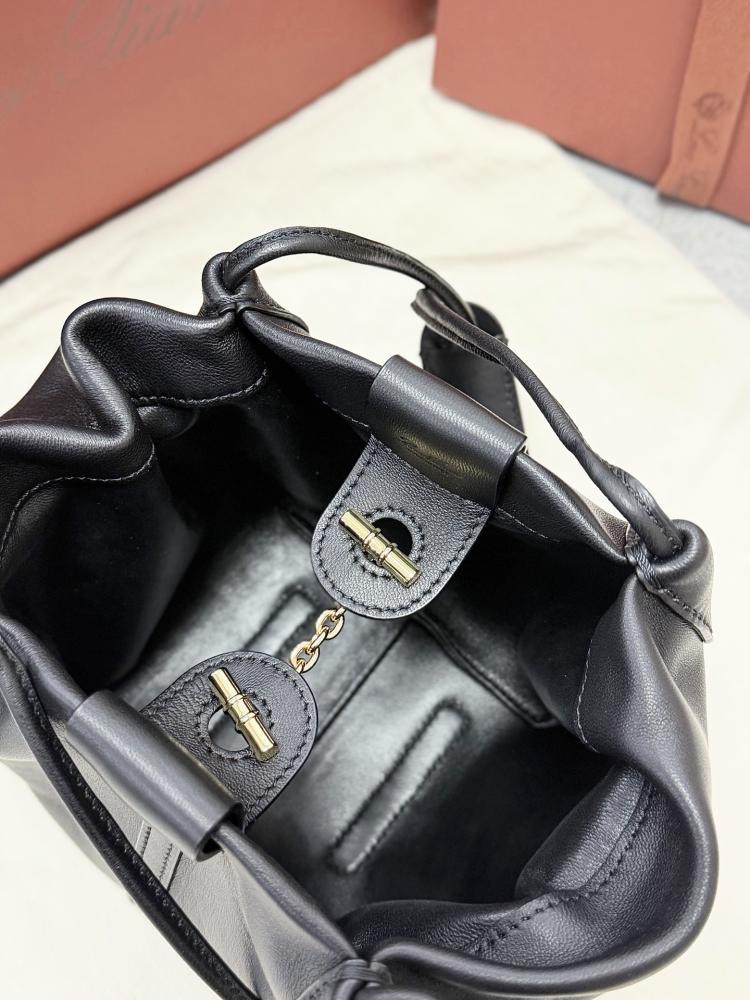 Loro Piana Bale Softy Drawstring Bucket Bag