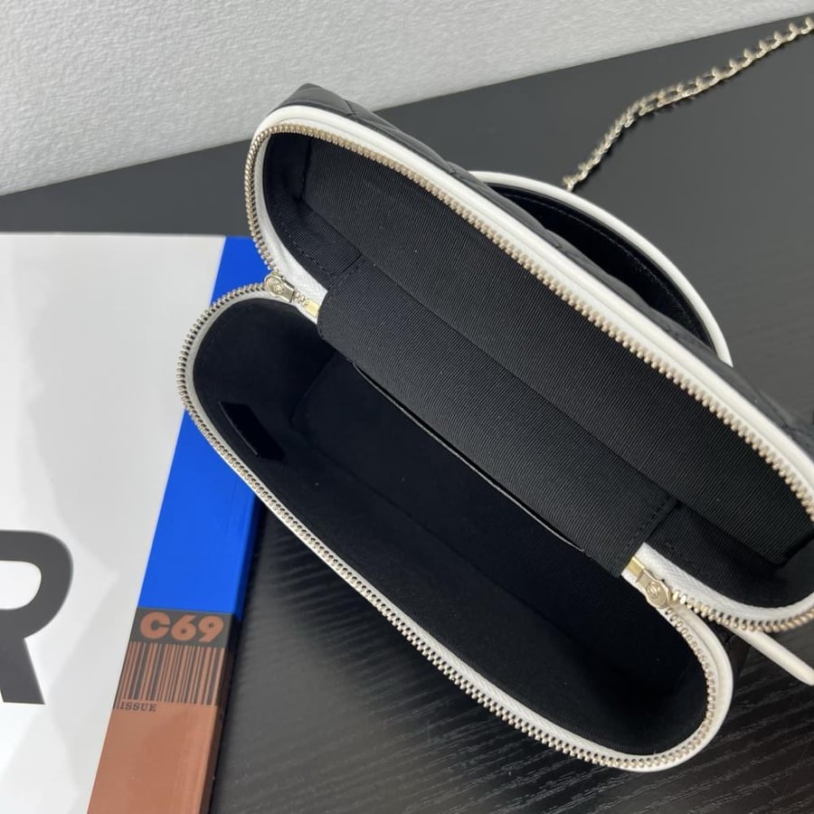 Chanel Quilted Grained Leather Vanity Case
