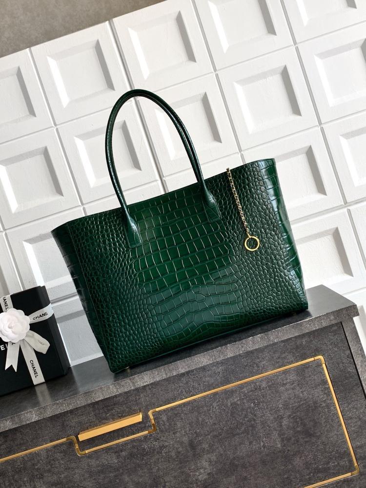 Chanel Large Croc-Embossed Tote Bag