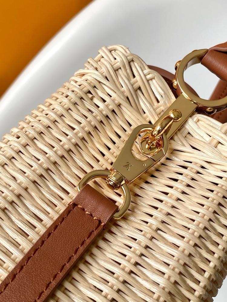 Louis Vuitton Capucines Wicker  Leather Bag