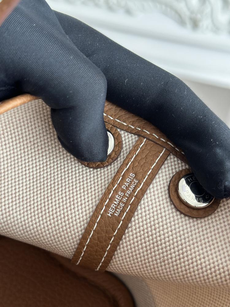 Hermes Néo Garden Party Mini 23 Canvas & Leather Bag