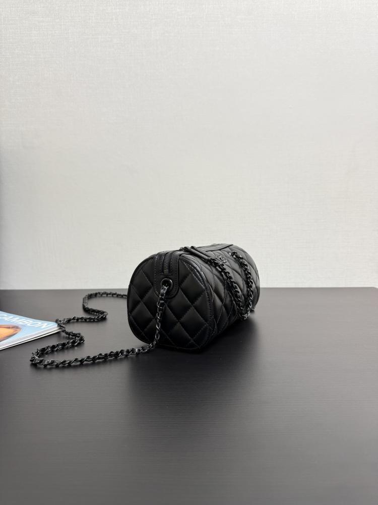 Chanel Quilted Leather Cylindrical Bag