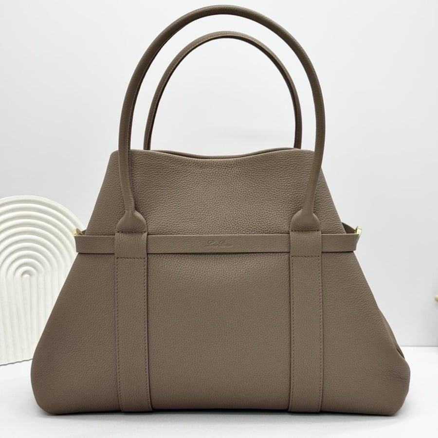 Loro Piana Large Grained Leather Tote Bag