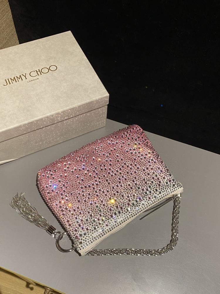 Jimmy Choo Crystal Embellished Pouch Bag