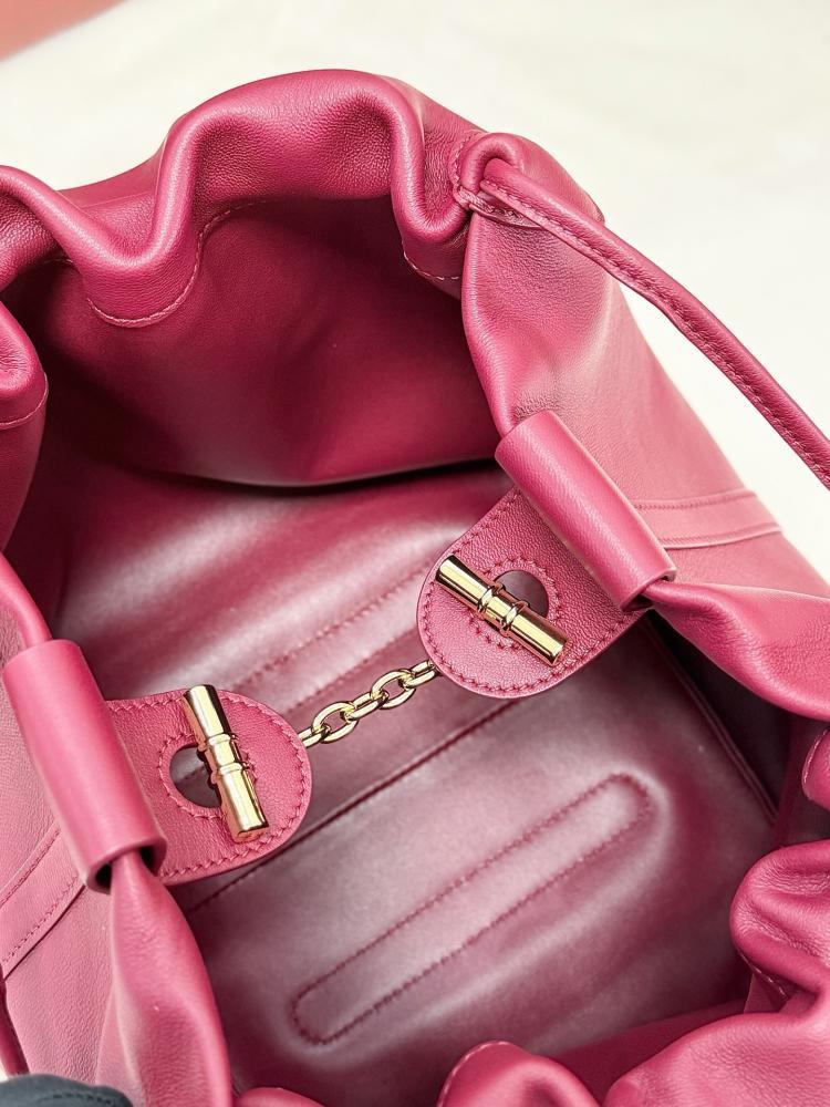 Loro Piana Bale Softy Drawstring Bucket Bag