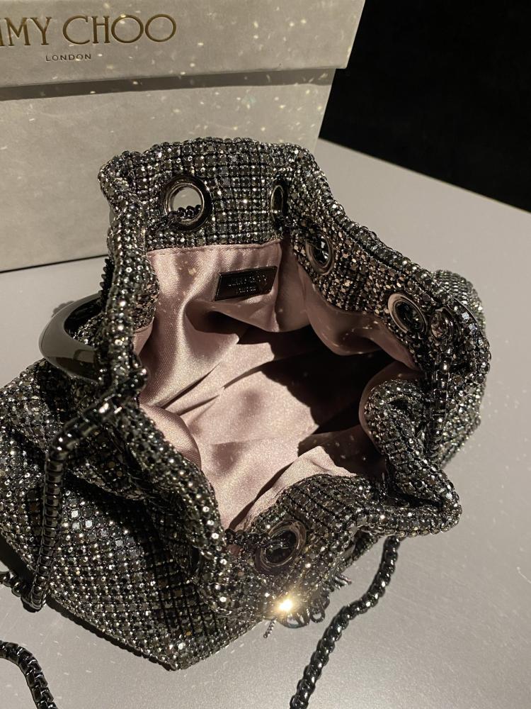 Jimmy Choo Bon Bon Embellished Bucket Bag