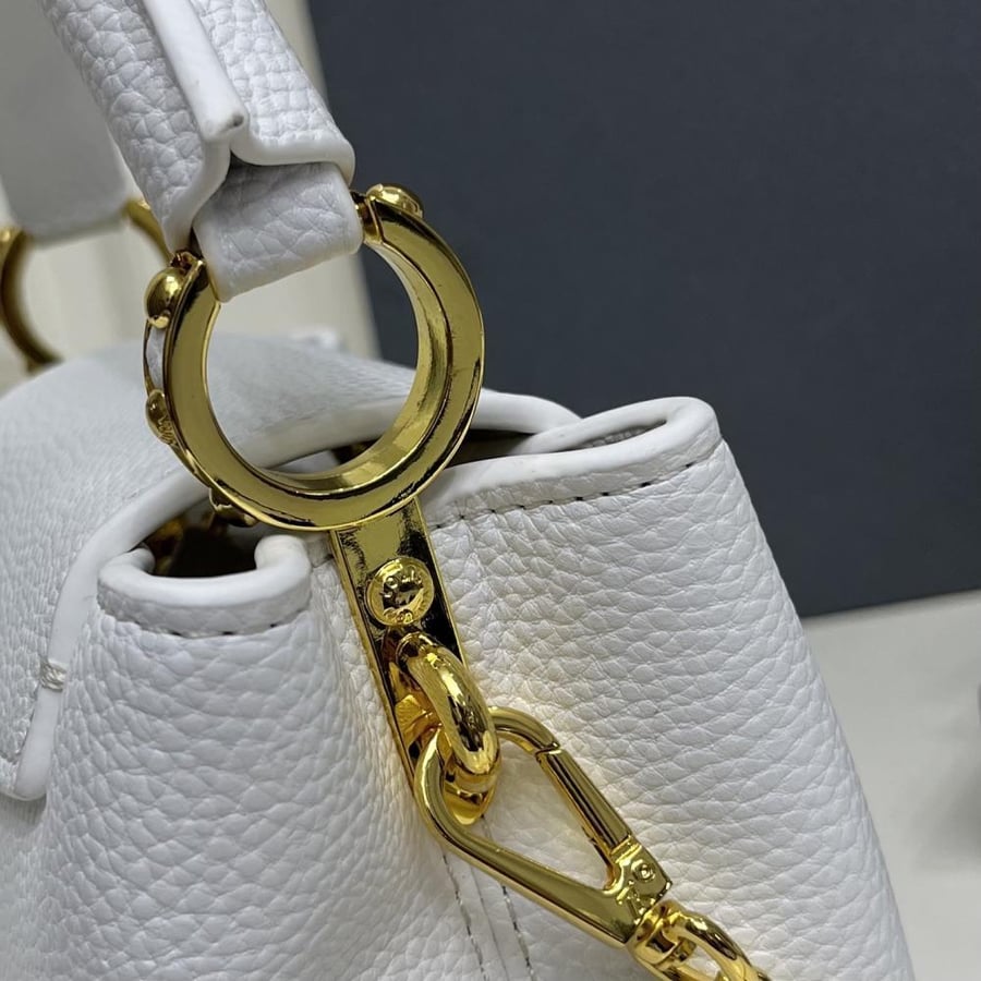 Louis Vuitton Capucines Mini Leather Bag with Charms Chain