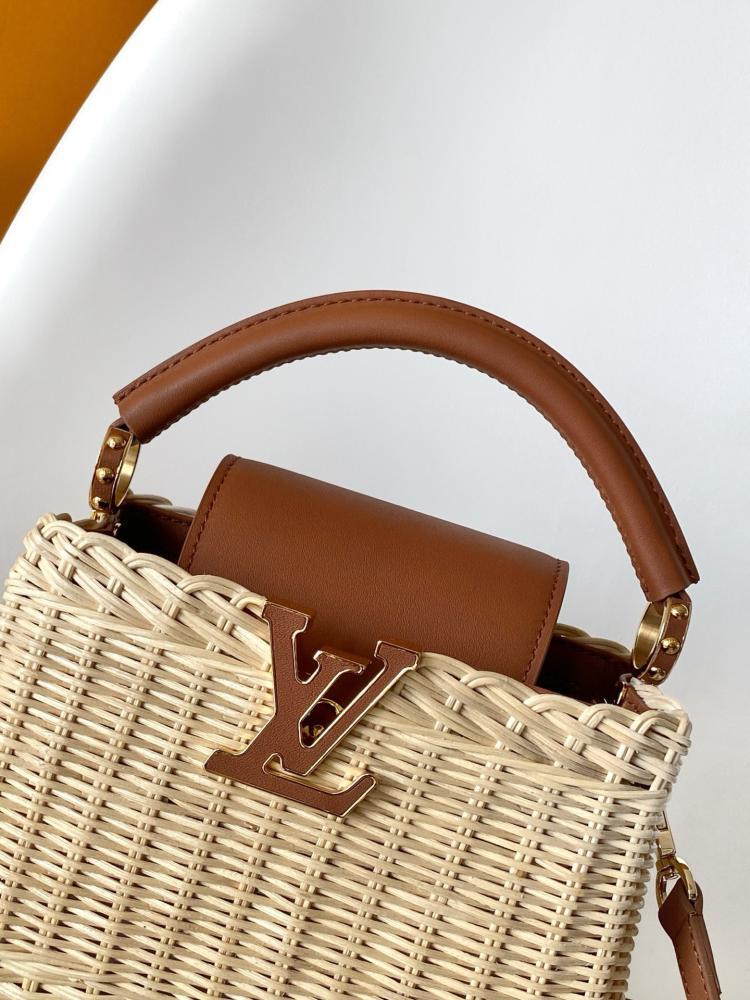 Louis Vuitton Capucines Wicker  Leather Bag