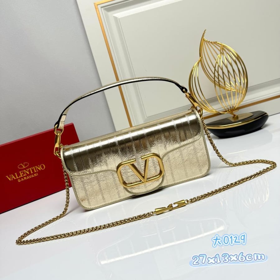 Valentino Garavani Loco Calfskin Leather Bag