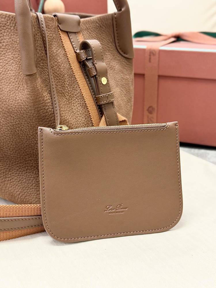 Loro Piana Small Bale Bag in Textured Leather
