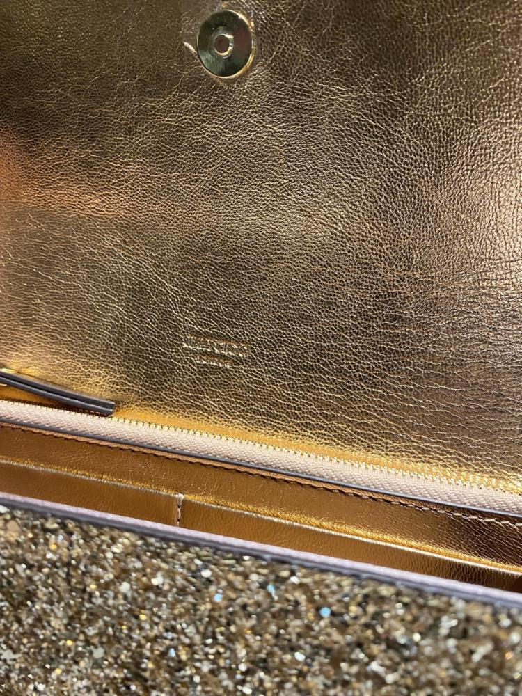 Jimmy Choo Glitter Clutch Wallet on Chain