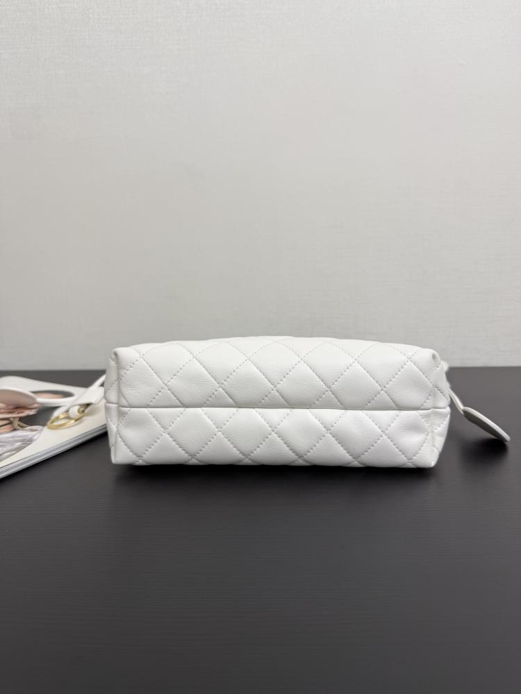 Chanel Quilted Leather Drawstring Pouch