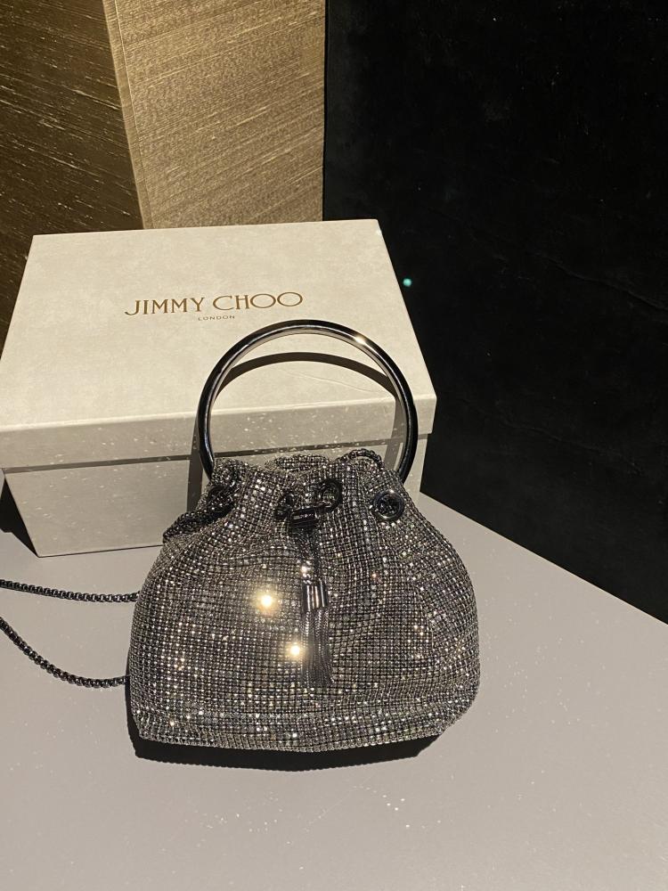 Jimmy Choo Bon Bon Embellished Bucket Bag