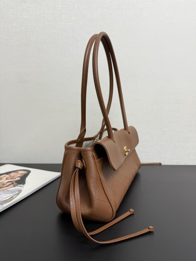 Chanel Quilted Grained Leather East-West Flap Bag
