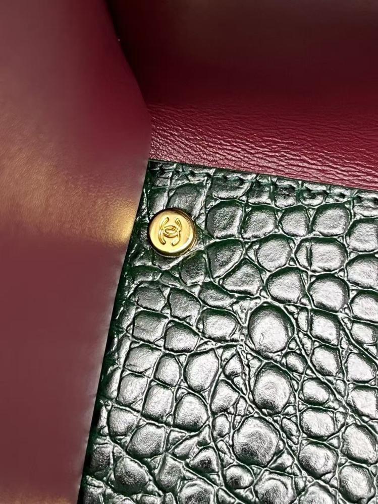 Chanel Croc-Embossed Leather Tote Bag