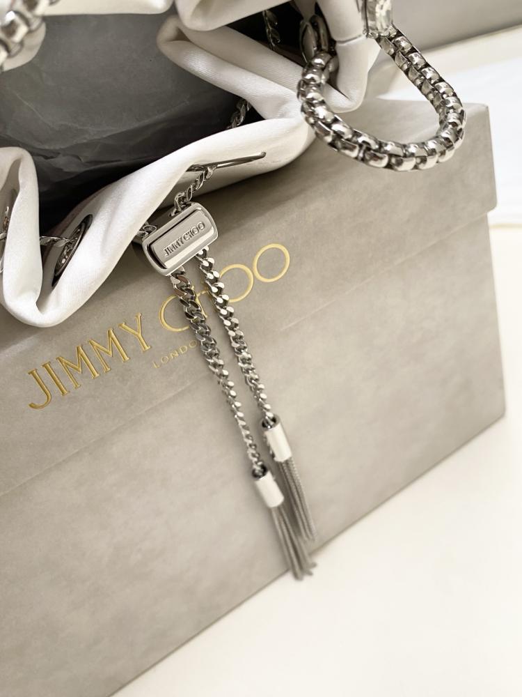 Jimmy Choo Bon Bon Satin & Crystal Embellished Bucket Bag Collection