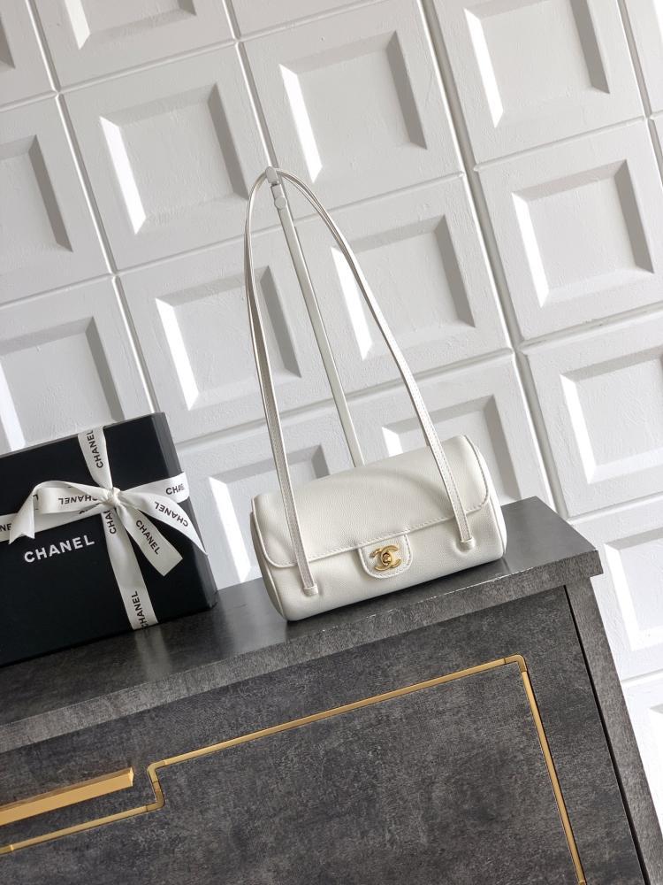 Chanel Grained Leather Cylindrical Bag