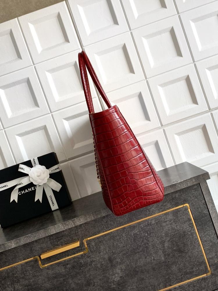 Chanel Large Croc-Embossed Tote Bag